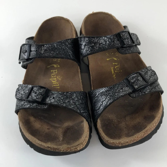 Papillio Birkenstock Sandal Women’s Snakeskin Embossed Adjustable Straps - Picture 6 of 15